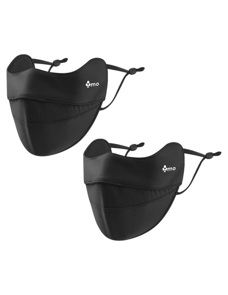 Mascarilla Solar UPF50+ Unisex Negra para Correr y Ciclismo