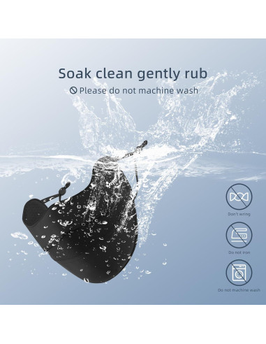 Mascarilla Solar UPF50+ Unisex Negra para Correr y Ciclismo