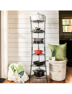 Torre de Almacenamiento de Utensilios Lodge 6 Niveles Acero Negro 2