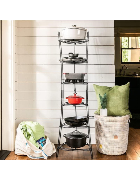 Torre de Almacenamiento de Utensilios Lodge 6 Niveles Acero Negro