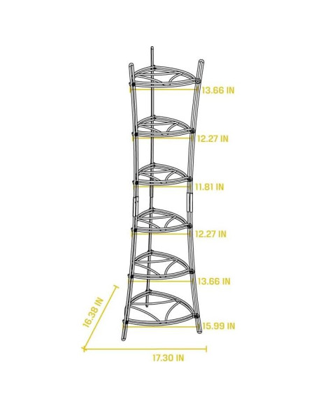 Torre de Almacenamiento de Utensilios Lodge 6 Niveles Acero Negro