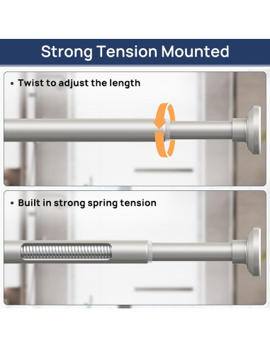 Varilla de Cortina de Ducha EnjoyBasics 76-162 cm Acero Inoxidable
