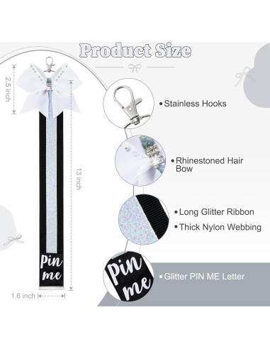 Set de 2 Llaveros de Animadora DEEKA con Cinta Brillante 35.5 cm