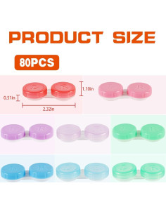 Paquete de 50 estuches para lentes de contacto coloridos 2