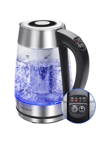 Hervidor Eléctrico Aigostar 1.7L con Infusor y Control de Temperatura