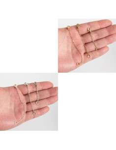 Extensores de Pulseras de Tobillo Softones 12-18 Pcs Oro Plata 2