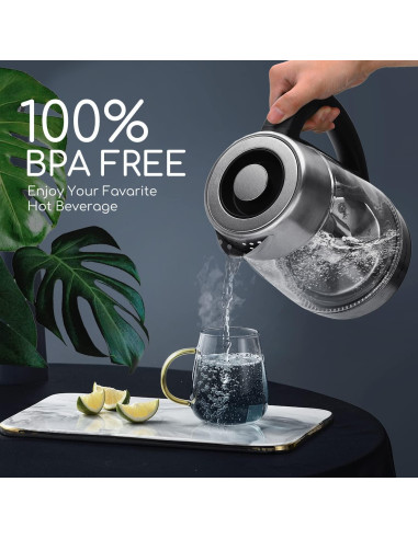 Hervidor Eléctrico Aigostar 1.7L con Infusor y Control de Temperatura