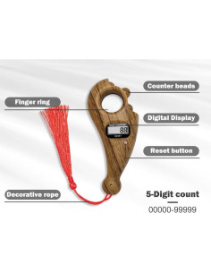 Contador Digital de Cuentas Hitopin - 2 Piezas, 14cm 2