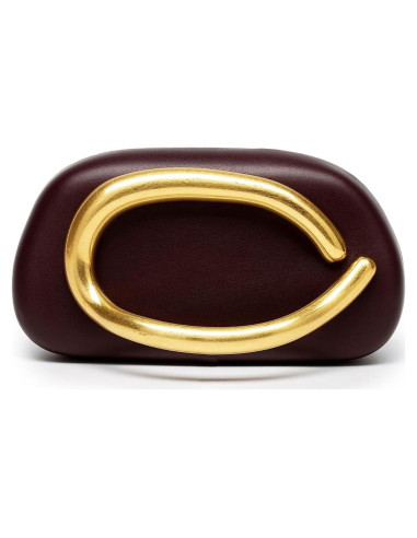 Bolso de Mano de Noche para Mujeres - Cuero PU Rojo Vino