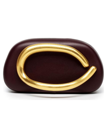 Bolso de Mano de Noche para Mujeres - Cuero PU Rojo Vino