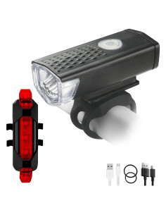 Juego de Luces de Bicicleta YUERWOVER Recargables IPX4/IPX6
