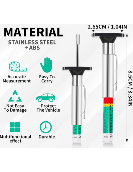 Medidor de Profundidad de Banda de Rodadura Molain - 2 Unidades