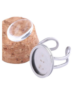 10 Anillos Ovalados de Acero Inoxidable 13x18mm Reidgaller