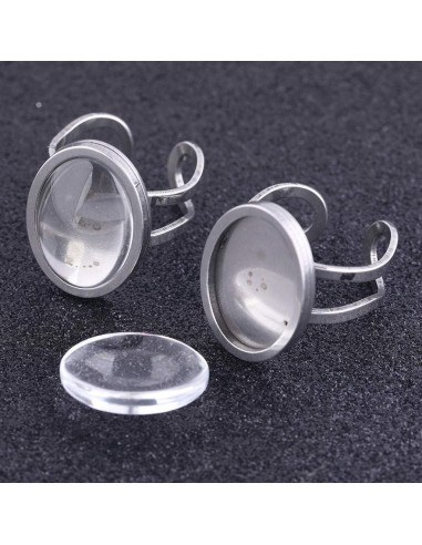 10 Anillos Ovalados de Acero Inoxidable 13x18mm Reidgaller