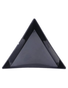 Juego de 10 bandejas triangulares de plástico negro para manualidades