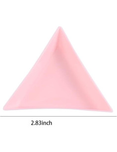 Juego de 10 bandejas triangulares de plástico negro para manualidades 2