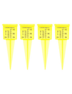 Pluviómetro DOITOOL 4Pack 13.4x4.7 cm para Jardín y Césped