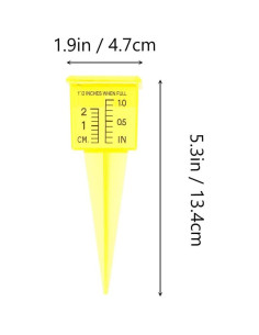 Pluviómetro DOITOOL 4Pack 13.4x4.7 cm para Jardín y Césped 2