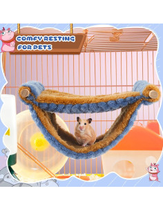 Hamaca Doble Capa para Ratas Ribbonlic - 2 Piezas 26x18x12cm 2