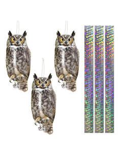 Ahuyentador de Búho Reflectante 3 Piezas Kungfu Mall