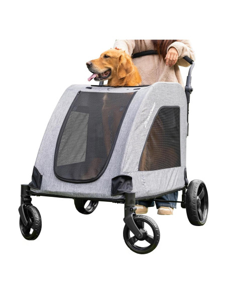Carrito de Perro EchoSmile XL Plegable 72.57 kg Gris