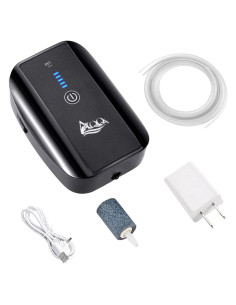 Bomba de Aire Recargable AQQA 1.7W para Acuarios 1-378L