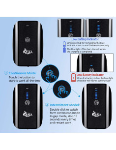 Bomba de Aire Recargable AQQA 1.7W para Acuarios 1-378L 2