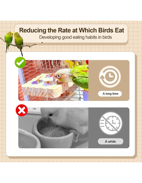 Juguetes de Madera para Aves Arfubye 2PCS Forrajeo Interactivo