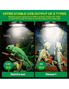 Bombilla UVB 5.5W Hygger Zoo para Reptiles - Espectro Completo 2