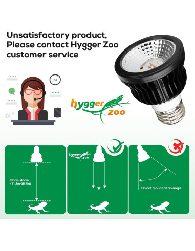 Bombilla UVB 5.5W Hygger Zoo para Reptiles - Espectro Completo