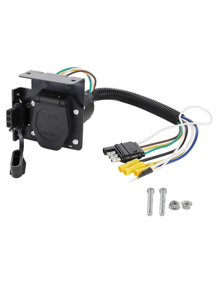 Adaptador MECMO 4 Pines a 7 Pines para Remolque Dual