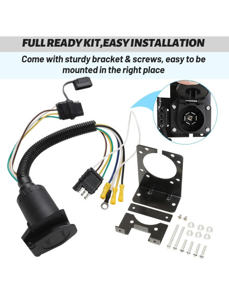 Adaptador MECMO 4 Pines a 7 Pines para Remolque Dual