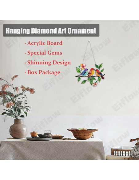 Kit de Adorno de Pintura de Diamantes Eiflow 24.4x19.6 cm