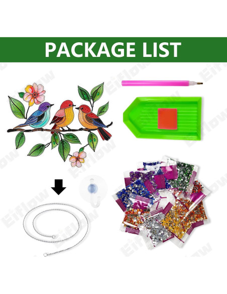 Kit de Adorno de Pintura de Diamantes Eiflow 24.4x19.6 cm