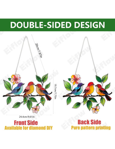 Kit de Adorno de Pintura de Diamantes Eiflow 24.4x19.6 cm