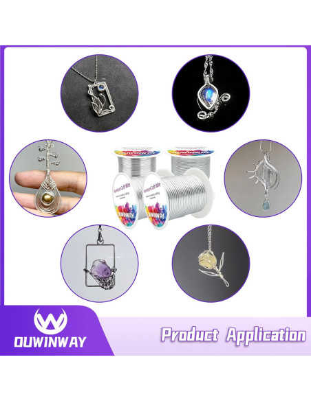 Alambre de Aluminio Semi Redondo Ouwinway 1.6mm 27m Manualidades