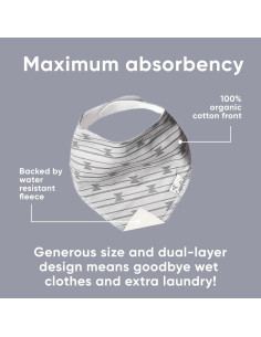 Copper Pearl Paquete de 6 Baberos de Algodón Suave Unisex 2