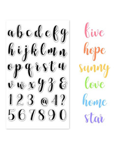 Sellos Transparentes de Letras Minúscula LANGFON 14.5x18 cm