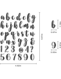 Sellos Transparentes de Letras Minúscula LANGFON 14.5x18 cm 2