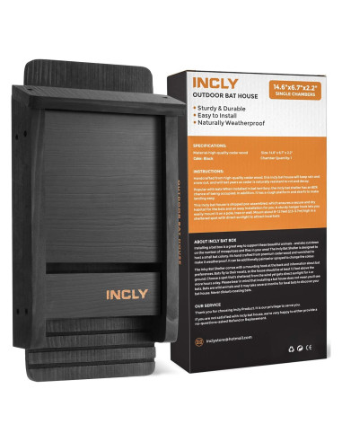 Casa Refugio para Murciélagos INCLY de Madera de Cedro Negra