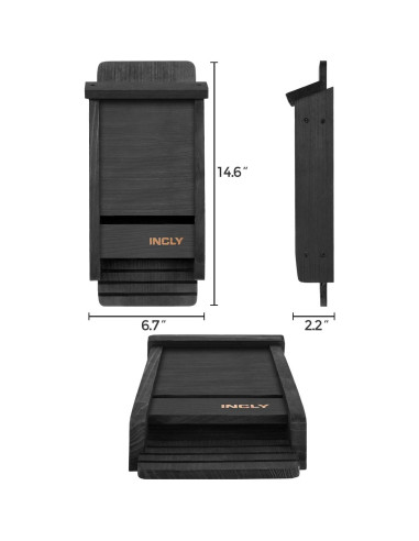 Casa Refugio para Murciélagos INCLY de Madera de Cedro Negra