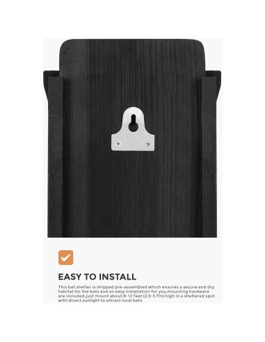 Casa Refugio para Murciélagos INCLY de Madera de Cedro Negra