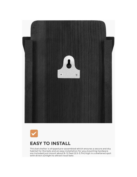 Casa Refugio para Murciélagos INCLY de Madera de Cedro Negra