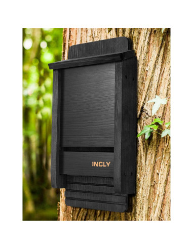 Casa Refugio para Murciélagos INCLY de Madera de Cedro Negra