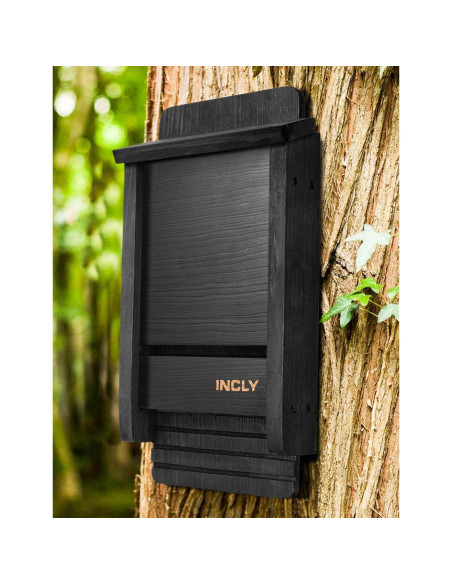 Casa Refugio para Murciélagos INCLY de Madera de Cedro Negra