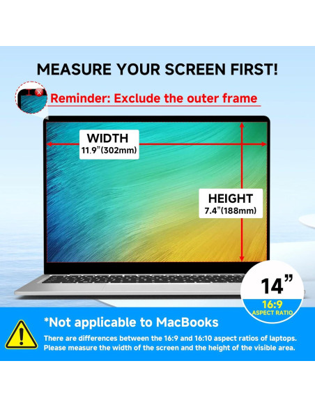 Filtro de Privacidad para Laptop 14" LUSA DESIGN Antirreflejo Filtro de Privacidad para Laptop 14" LUSA DESIGN Antirreflejo