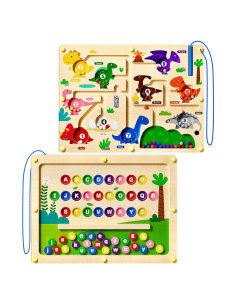 Rompecabezas Magnético 2 en 1 GZYH - Laberinto de Letras y Números