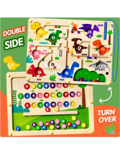 Rompecabezas Magnético 2 en 1 GZYH - Laberinto de Letras y Números 2