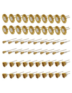 Kit de Cepillos de Alambre de Latón PHYHOO 60 Piezas 3 mm