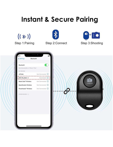 Control Remoto Inalámbrico Bluetooth QuePanda AB Shutter 3